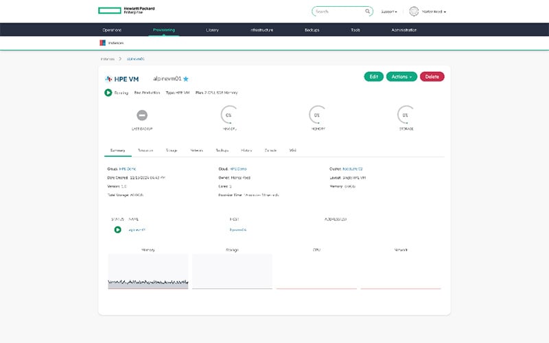 HPE VM Essentials直觀的虛擬機管理介面